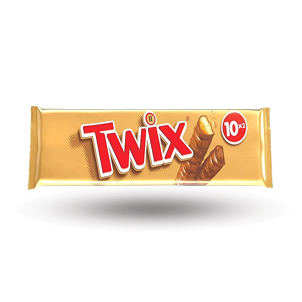 Twix – חטיפי ביסקוויט–קרמל מצופים שוקולד חלב – מארז רב־יחידות 10×2