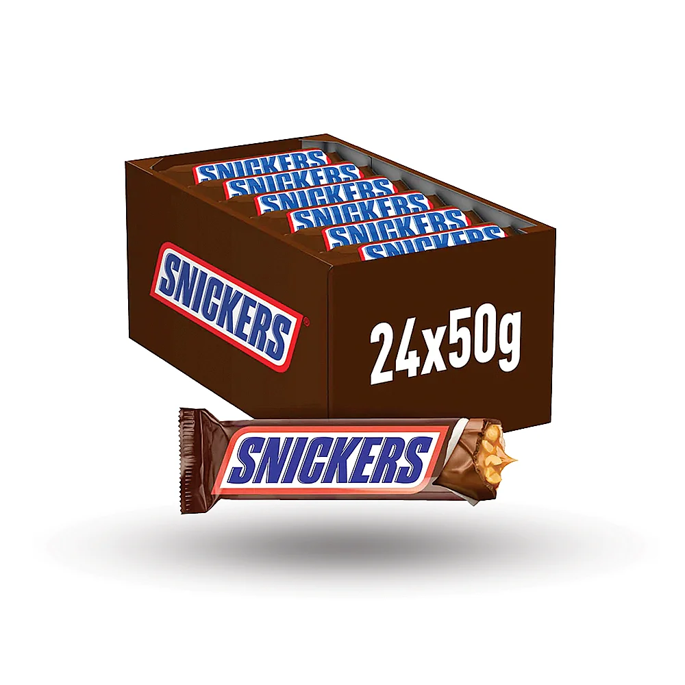 Snickers – חטיפי שוקולד נוגט–קרמל עם בוטנים 24x50g