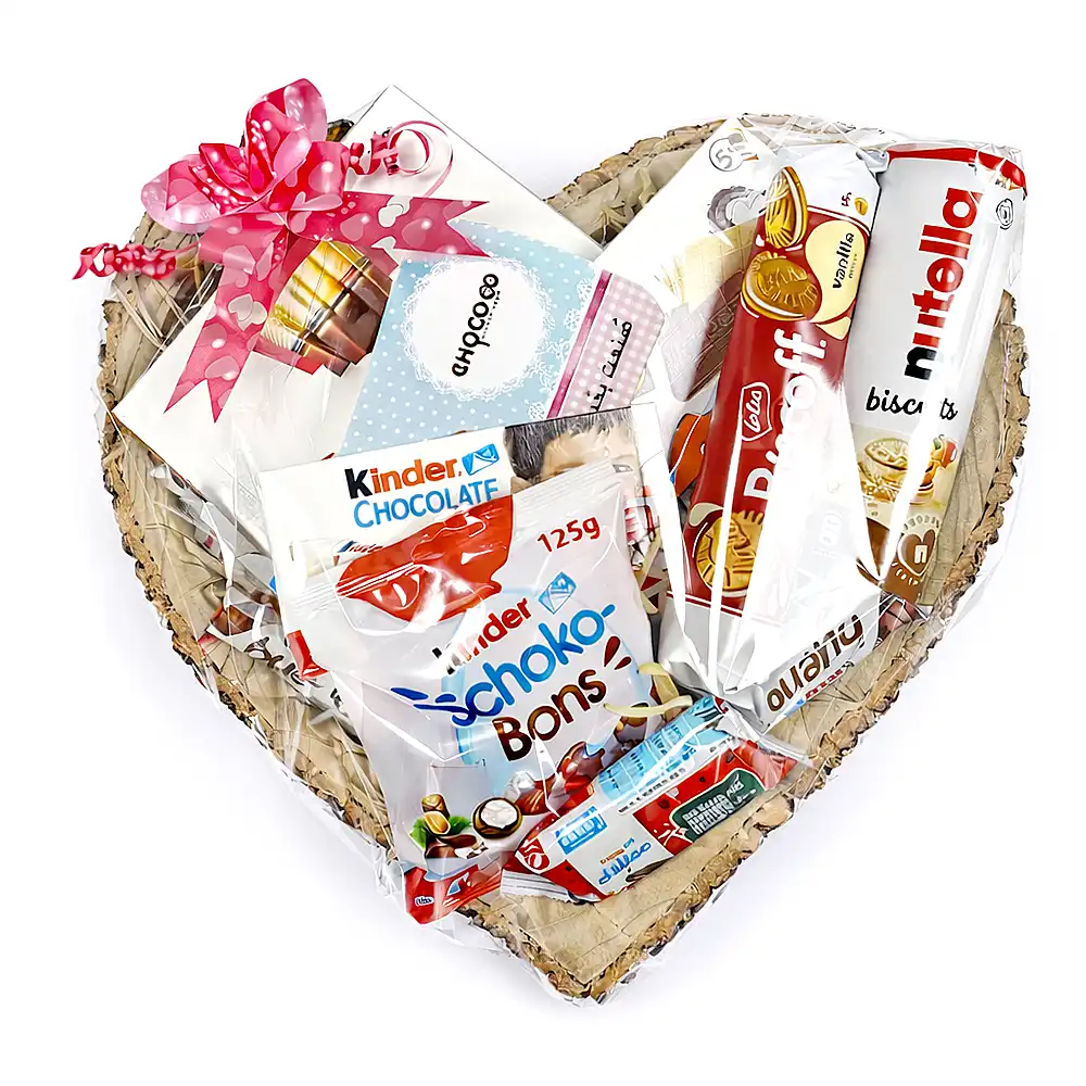 סלסלת שוקולד לב